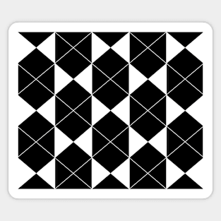 Abstract geometric pattern - black and white. Sticker